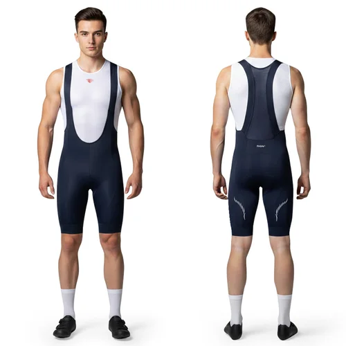 Imagen 2 del producto RION-pantalones cortos con pechera para ciclismo para hombre, medias para bicicleta de montaña, ropa profesional para ciclismo de carretera, almohadilla Dolomiti italiana 6H, corte ajustado