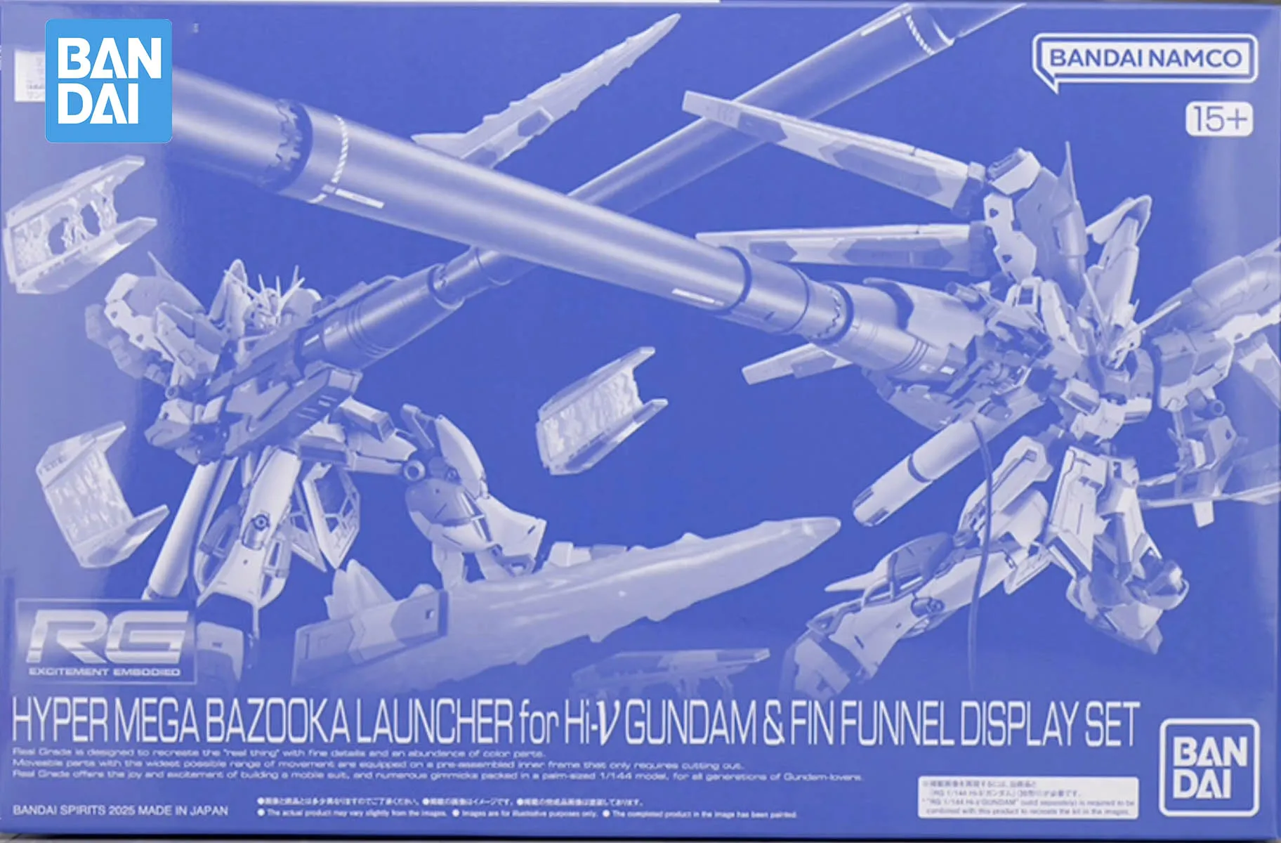 

Bandai RG 1/144 Hi v Gundam Hyper Mega Bazooka Launcher & Funnel Display Set RX-93-v2 Hi-v Gundam Toy Gift