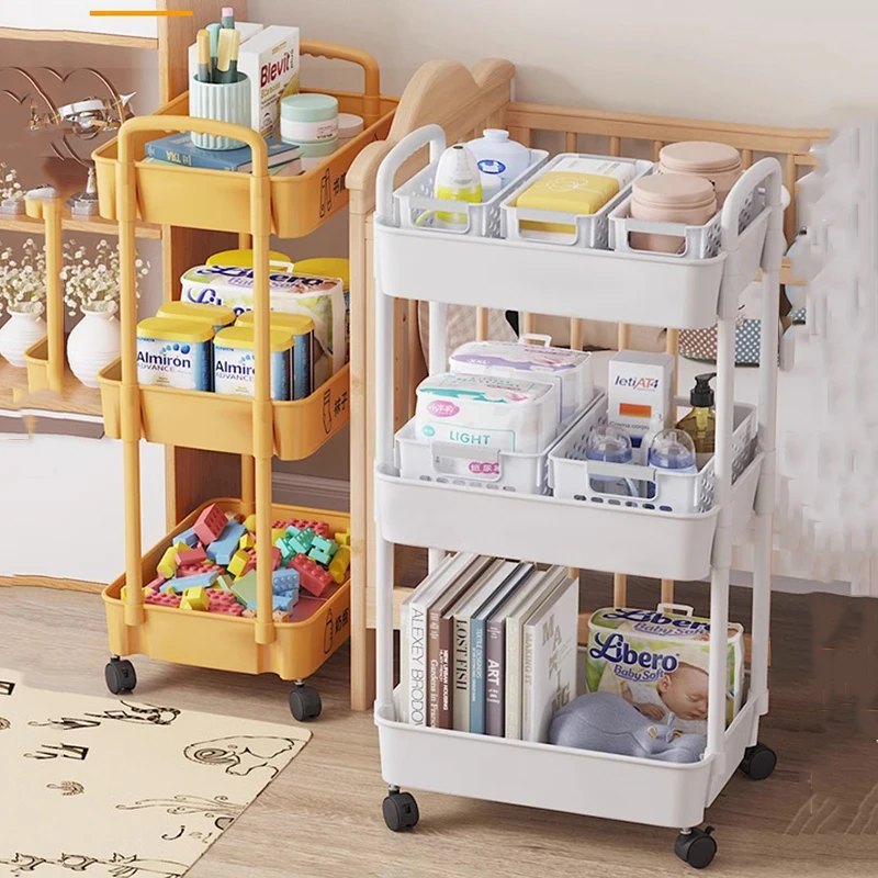 Storage Rolling Trolley Food Cart Basket Utility Kitchen Cabinets Trolley Bar Cart Serving Archivadores Dining Room Sets