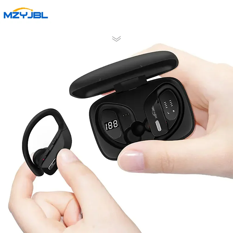 

MZYJBL Wireless Headphones T17 HiFi Stereo Sound Sport Headset Noise Reduction Earbud TWS Bluetooth Earphones Waterproof Earhook