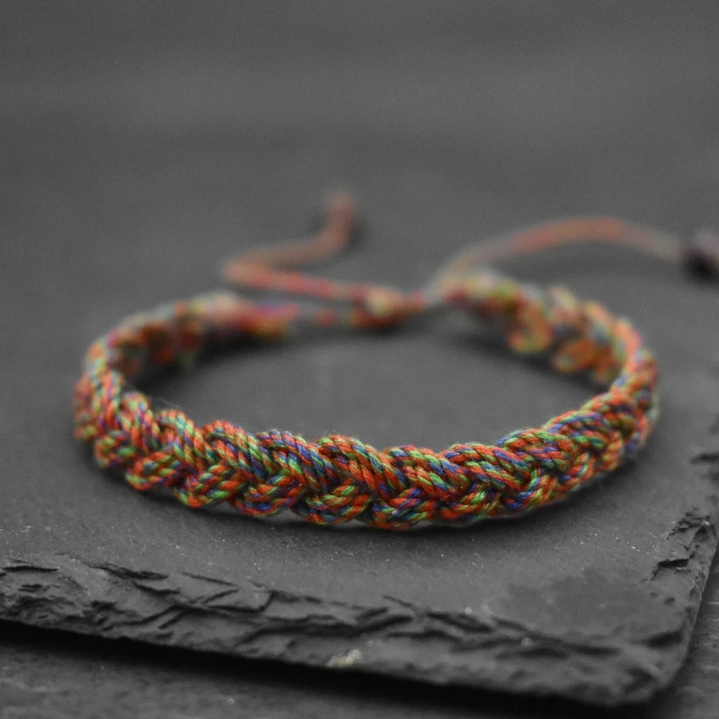 Multi Color Tibetan Buddhist Bracelet Women Men Lucky Beads Charm Adjustable Yoga Braided Rope Bracelets Friendship Jewelry