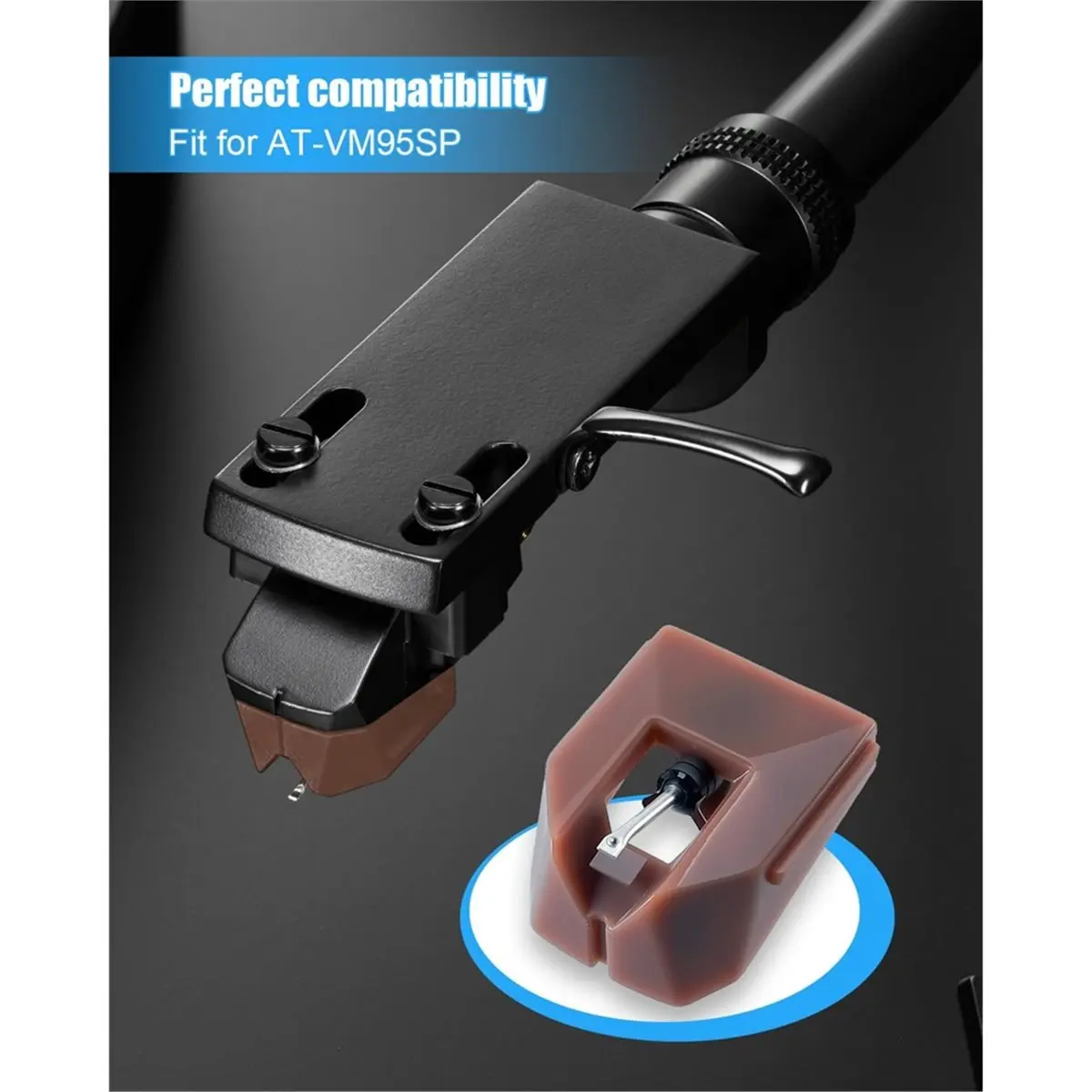 & Top Elliptical Replacement Turntable Stylus Replace AT-VMN95SH Series Cartridges