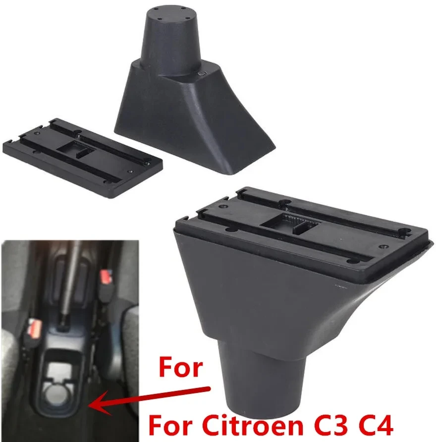 NEW For Citroen C3 Citroen C4 Armrest Box For Citroen C3 C4 Car Armrest Central storage Box with USB Interior Car Accessories