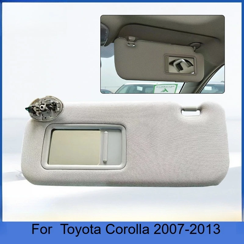 Car Sun Visor With Mirror For Toyota Auris Corolla 2007 2008 2009 2010 2011-2013 Grey Beige Sun Shade Sunvisor Car Accessories