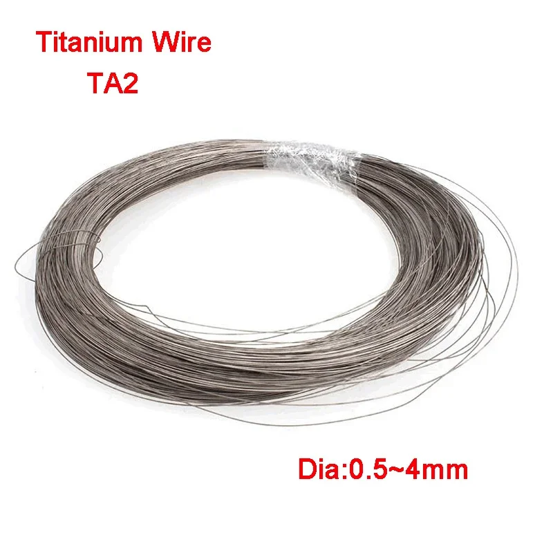 1M-5M Pure Titanium Wire TA2 Metal Wire Welding Hanging Corrosion Resistant And Acid-base Diameter 0.5-4mm