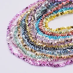 New Gold Color Silver Color Triangle Crystal Beads 4mm 130pcs Crystal Glass Loose Spacer Beads For Jewelry Making DIY