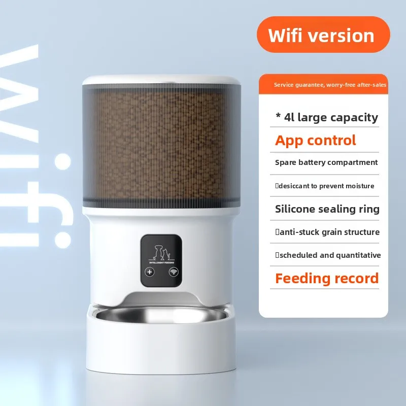 

Интеллектуальная визуальная кормушка для домашних животных с таймером, дистанционным голосовым управлением и видеокамерой для кошек и собак.