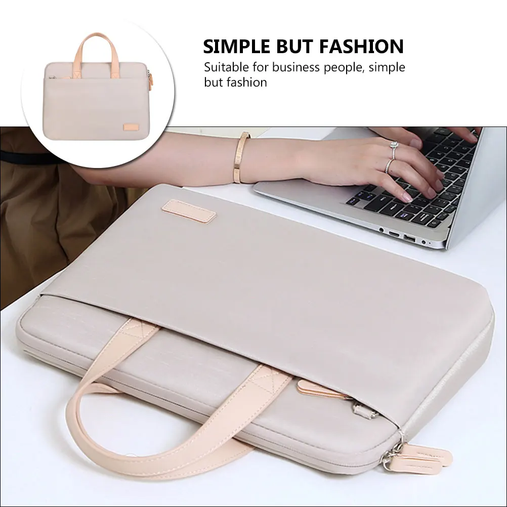 

1pc Laptop Bag Portable Notebook Computer Carry Bag For Business Office Leisure With Detachable Shoulder Strap Shockproof