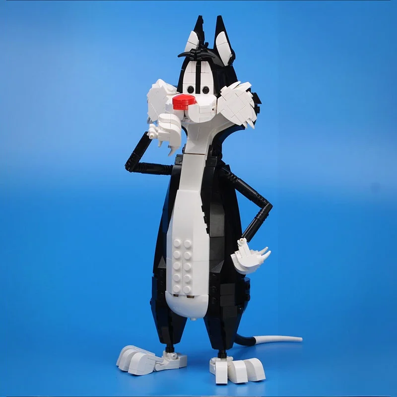406pcs MOC Sylvester Cat Sculpturesed Model Building Blocks Christmas Gift Construction Assemble Education Toys Brick Birthday - view 3