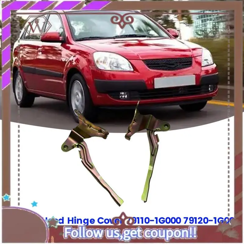 

A57E-1Pair Engine Hood Hinge Cover 79110-1G000 79120-1G000 For Kia RIO II (JB) 2005-2011 Bonnet Hinge 791101G000 791201G000 Part