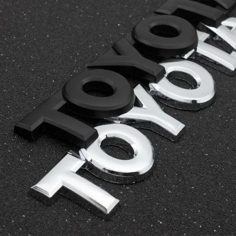 ABS Car Front and Rear Side Toyota Emblem Sticker for Toyota 3D Logo C-hr Rav4 Yaris Hilux Prius Avensis Auris Corolla Camry