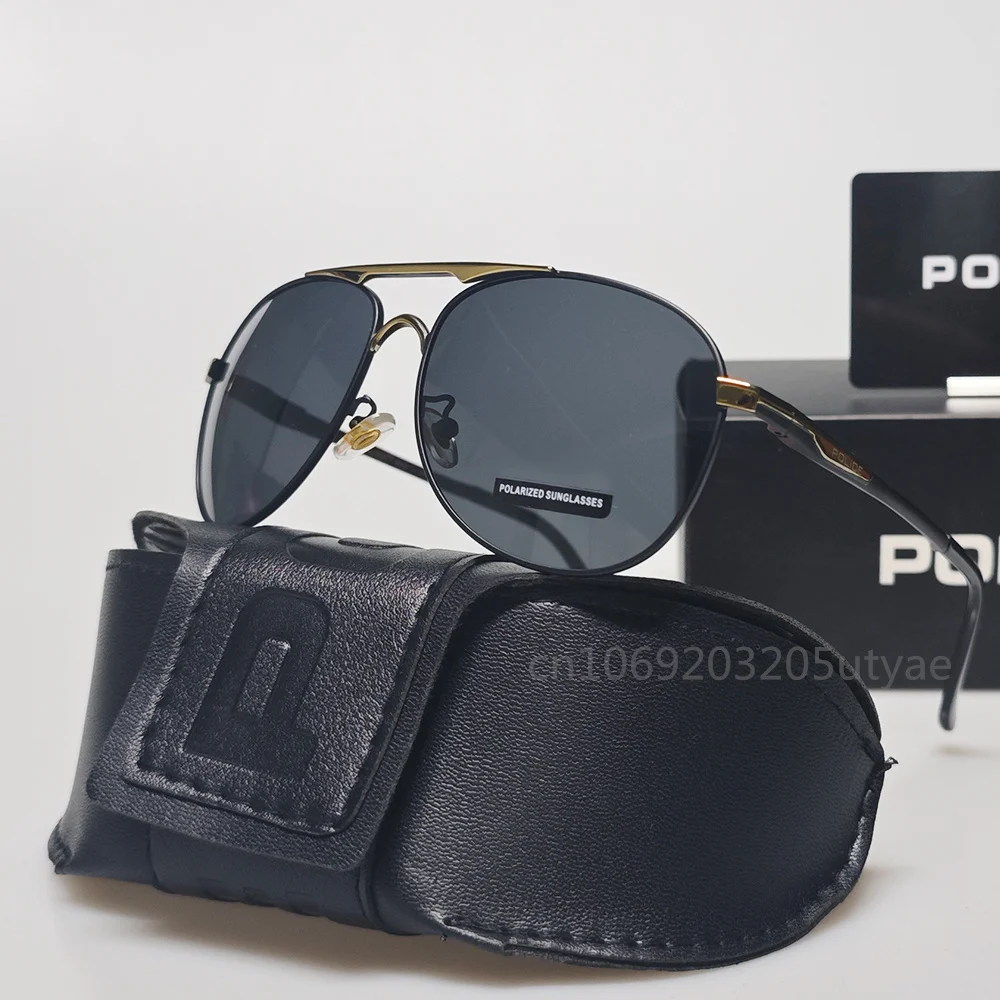 Luxury Polarized Sunglasses Business Driving Sunglasses for Men Unisex Pilot UV400 Vintage Trend UV Resistant Eyewear Policer