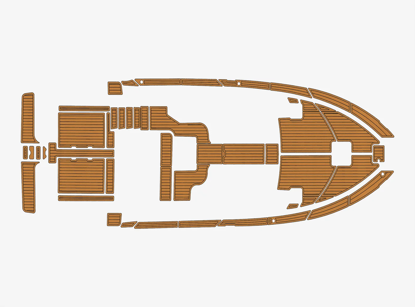 Anti-Skid EVA Faux Teak Self-Adhesive 6mm Boat Decking Pad for 1992-1994 Mainship Sedan BridgeYacht Cockpit Durable Marine Floor