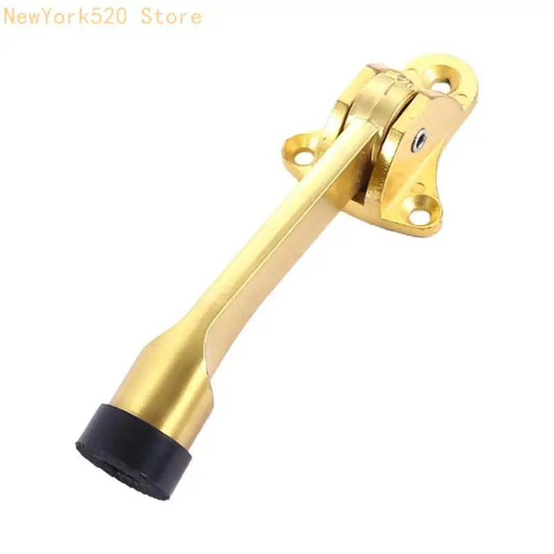 Mute Stainless Steel Door Stopper Floor-mounted Kickdown Door Stop Hole Install N84C