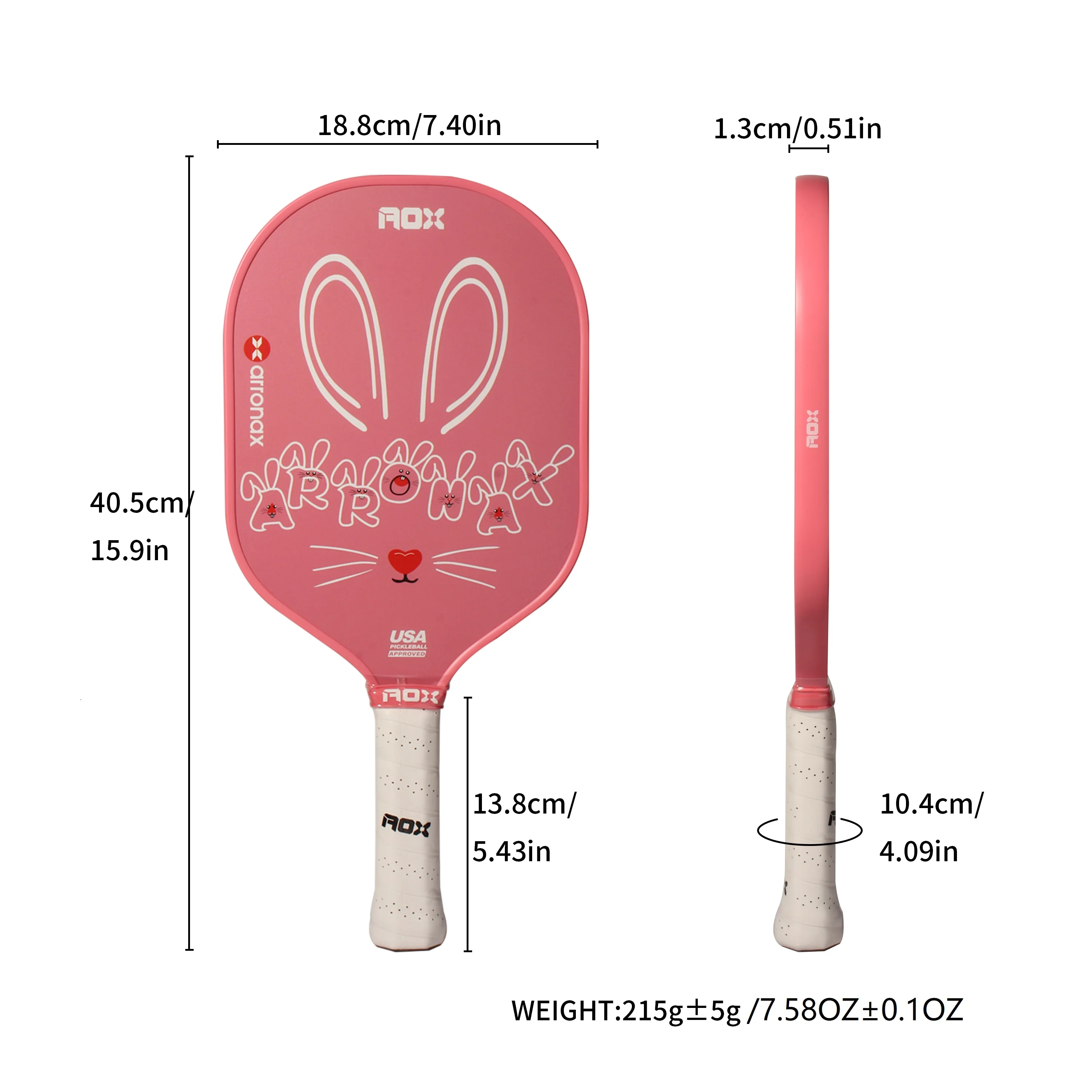 Arronax Pickleball Paddles, Fiberglass Pickleball Paddle with 13mm Core & Integrated Cold Press for Superior Spin & Power