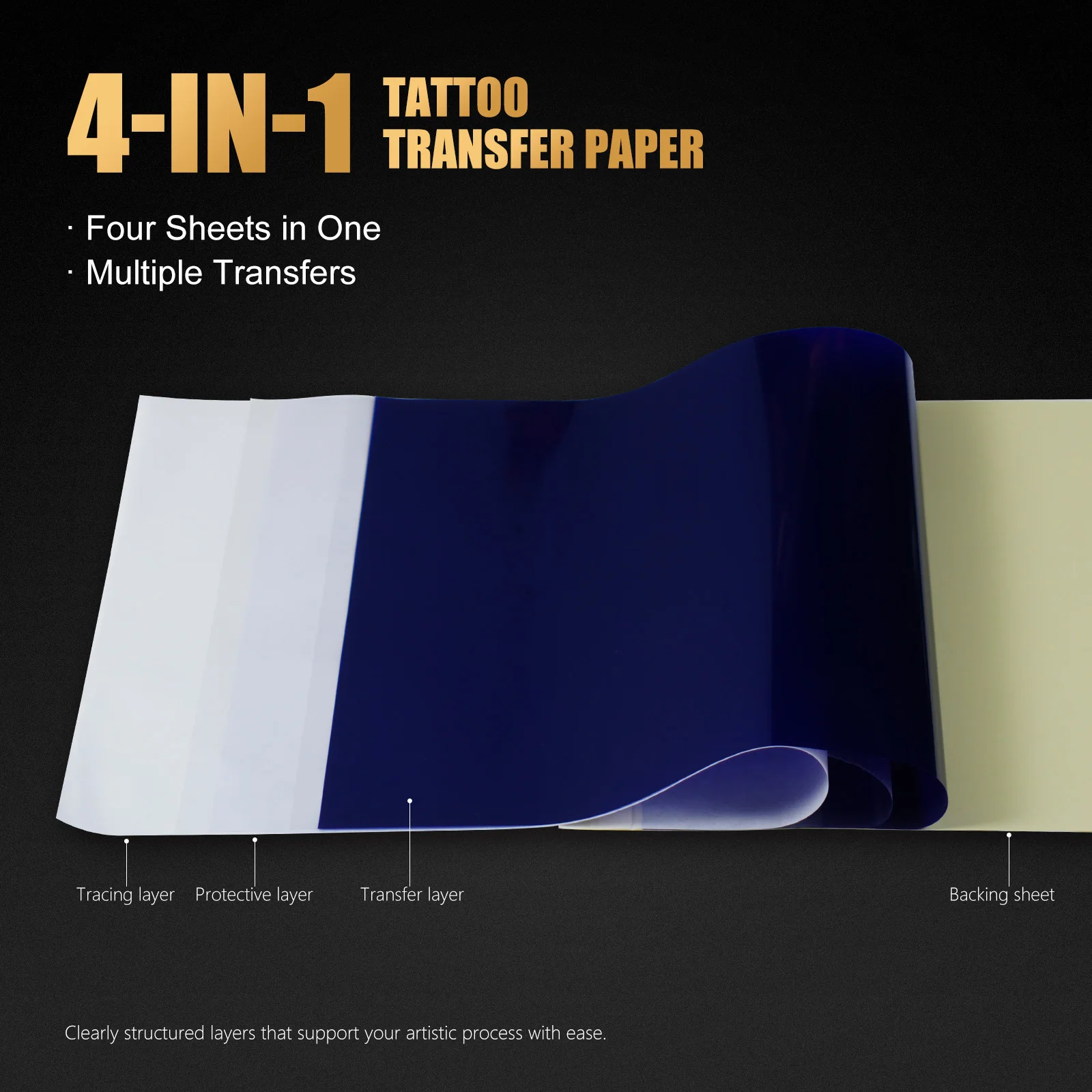 XNET High Quality Tattoo Transfer Paper 100pcs A4 Tattoo Stencil Paper Copy Paper Thermal Paper for Tattoo Transfer Machine view 4