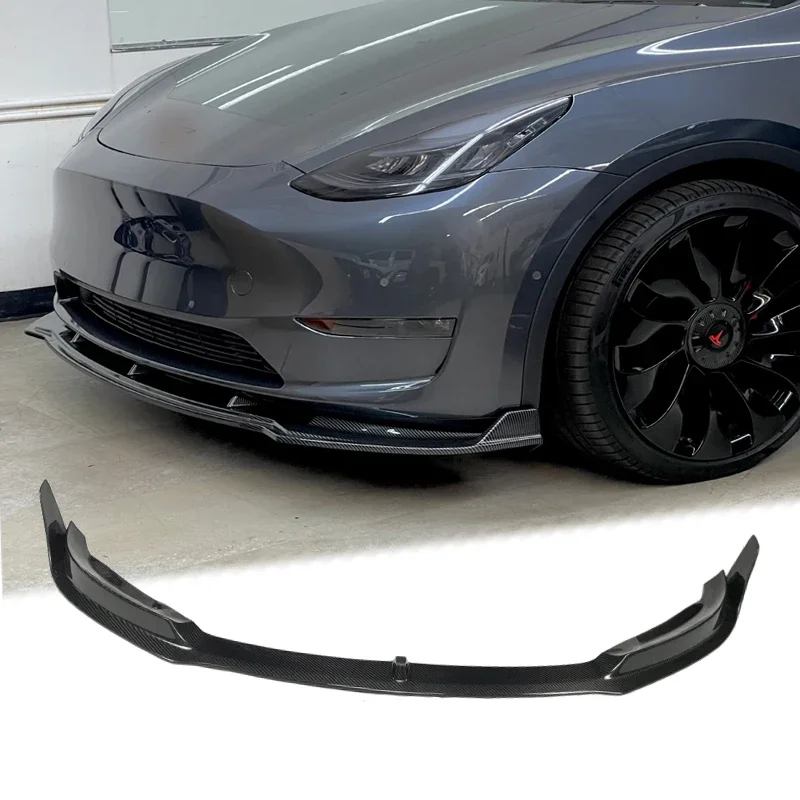 Car Carbon Fiber Body Kits Auto Front Lip Bumper For Tesla Model Y 2014 2015 2018 2020 2023