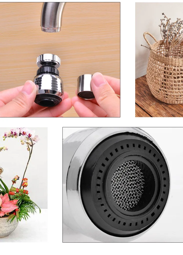 Kitchen Sink Faucet Extender 360° Swivel Dual Mode Water Saving Spray Filter for Bathroom & Household, High Pressure Pressurizer