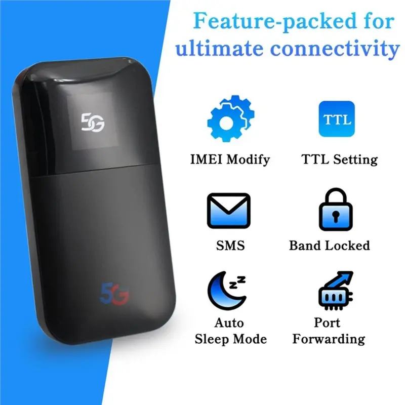 Hot Selling-5G Pocket Wifi 5G SA NSA Mifi WIFI Modem Pocket Mobile Hotspot Wifi Outdoor Wifi6 Router Up To 32 Users,5G Pocket