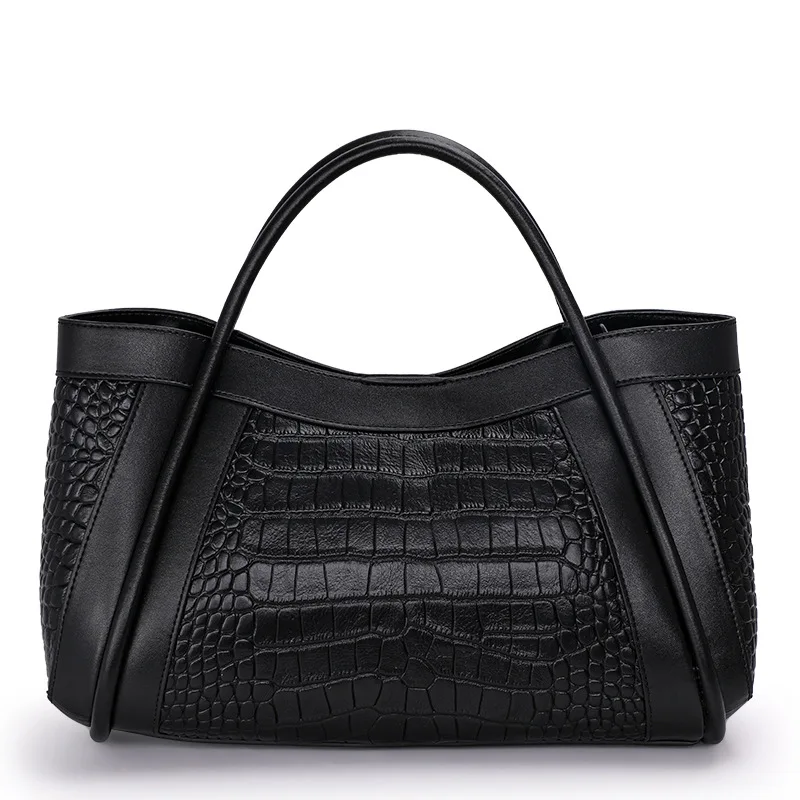 Crocodile Pattern Leather Women\'s Handbags Fashion Commuter Large Capacity Tote Shoulder Messenger Bags Luxury Fashion