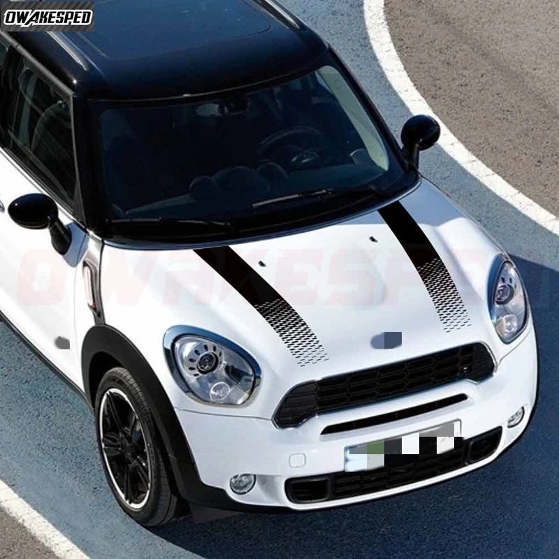 

Виниловая наклейка с отделкой John Cooper Works, наклейка на капот в полоску для MINI JCW SE J01 F65 F66 F67 Countryman U25 2024 2025