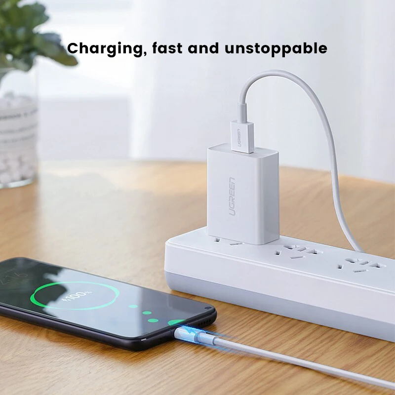 كابل شاحن UGREEN USB a إلى USB C QC3.0 Type-C كابل شحن سريع 3A