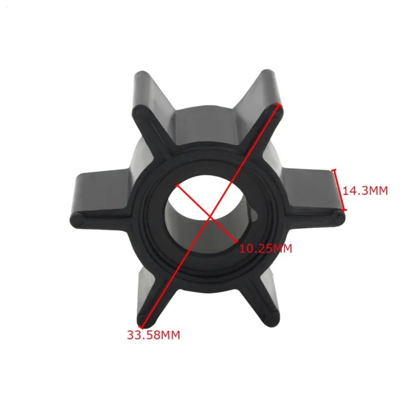 Water Pump Impeller 369‑65021‑1 For 2‑4 Stroke 2.5‑6HP Outboard Motor Cooling Replacement Part