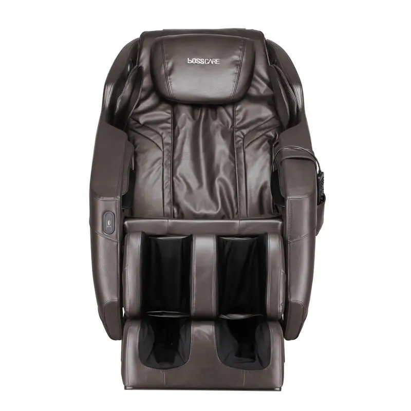 كرسي تدليك كامل الجسم من SL Track مع أسطوانة للقدم وتدليك الوسادة الهوائية، وتحديد موضع الجاذبية الصفرية، ومكبر صوت بلوتوث، باللون البني #5