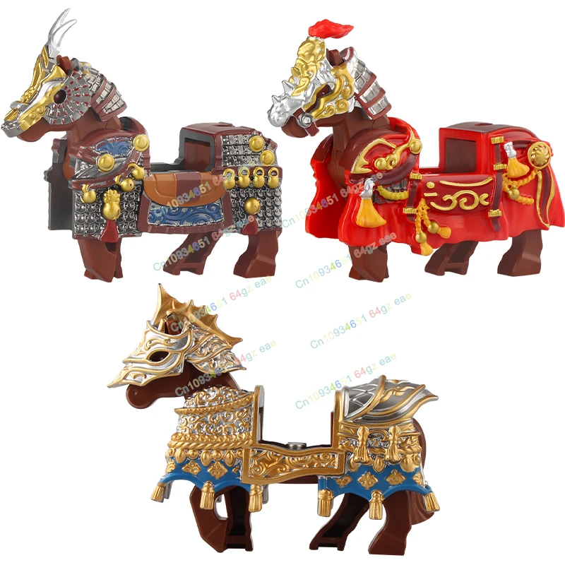 MA01-02 RM10 MOC Heavy Armored Warhorse Assemble scene bricks Figures Animal Accessory Building Block Educational Boy Kids Toys