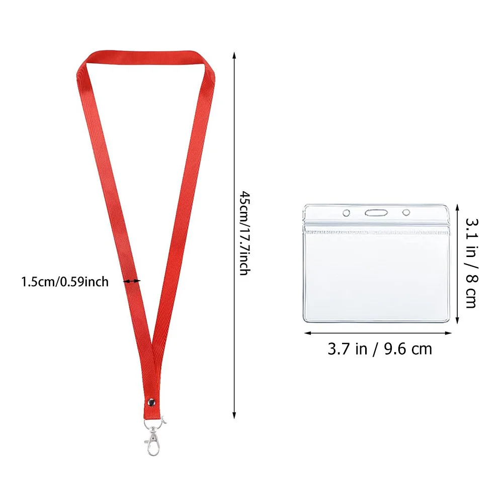 7 szt. Przezroczyste etui na identyfikatory, dwustronne, przezroczyste, ochronne, do biura, szkoły, pracy, na karty kredytowe, lekkie.