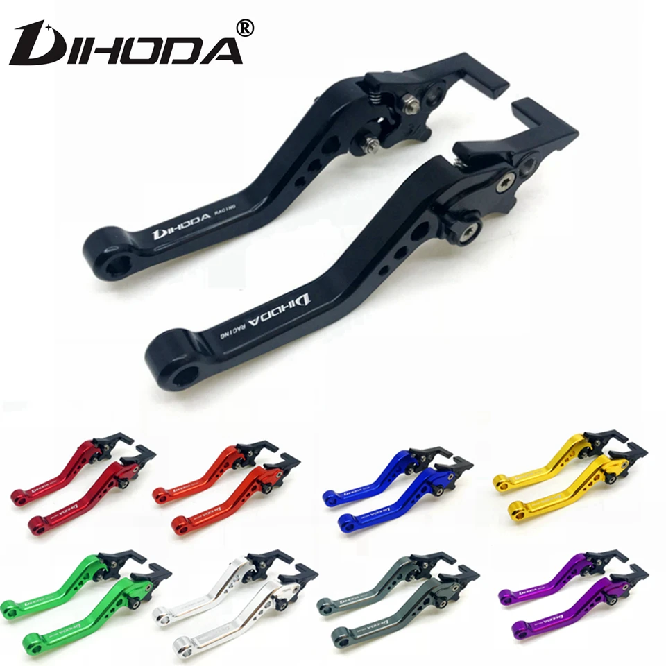 DIHODA CNC Motorcycle Double Disc Brake Lever Scooter Electric Bike Modification Lever for Yamaha Honda Suzuki GY6 XMAX 400