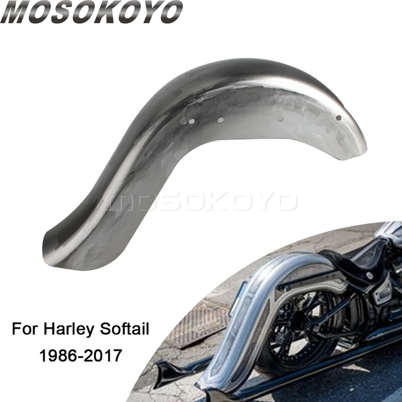 Motorrad-Stahl-Heckfender, 6 Zoll breit, für Harley 1986-2017 Softail Heritage Fat Boy Lo FLSTFB FLSTF FXSB Breakout FLS Slim FLSTC