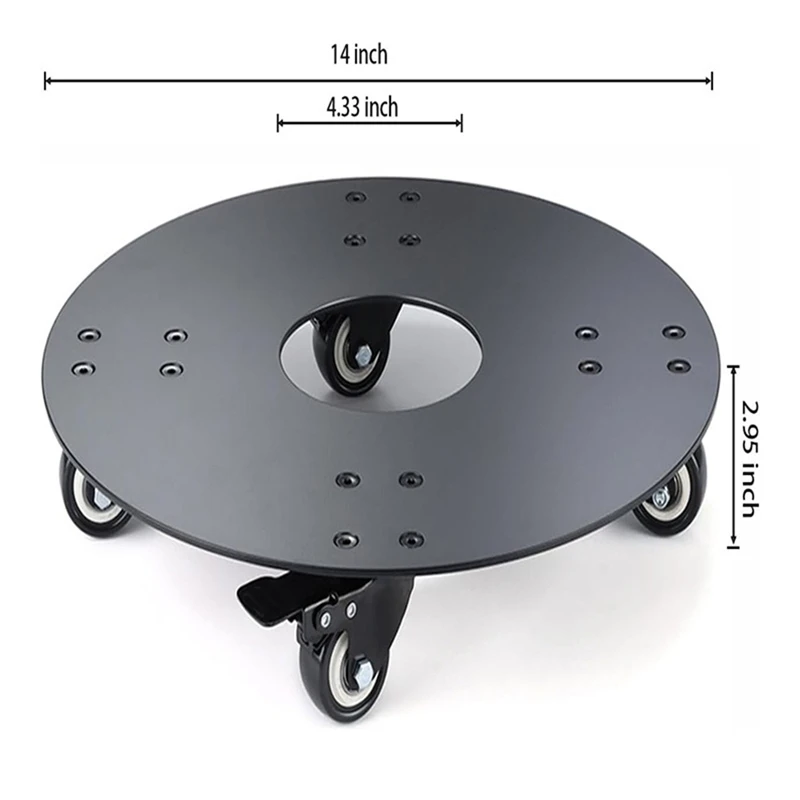 Nuevo soporte para plantas con ruedas, soporte para plantas de aleación de aluminio de 3,0 Mm de espesor con ruedas de alta resistencia, soporte para plantas rodante con capacidad para 500 libras