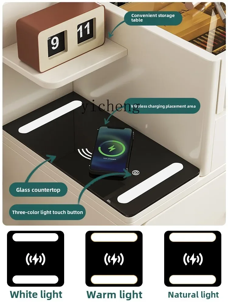 

zz cream wind dresser new small apartment solid wood bedside table bedroom flip cover makeup storage integrated cabinet