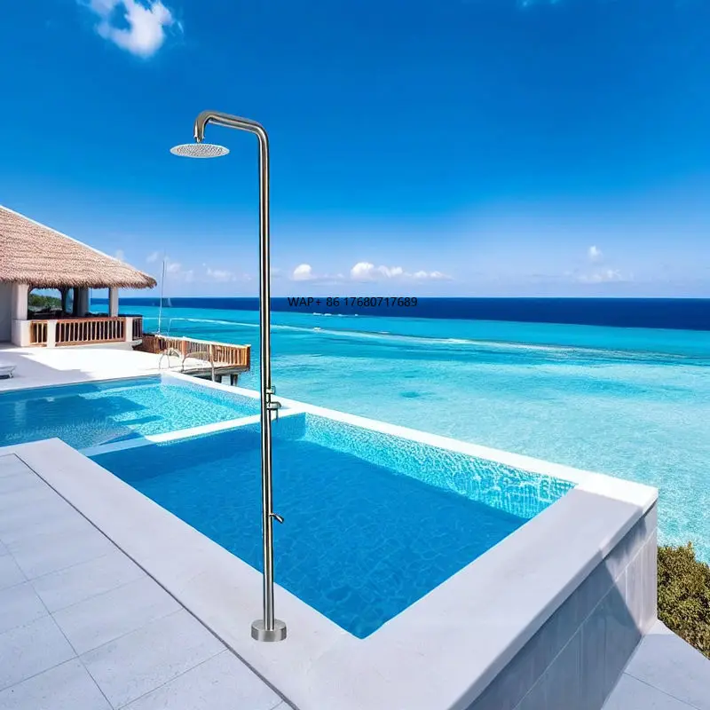 Grifo de ducha de baño exterior de acero inoxidable para villa, piscina, jardín, playa