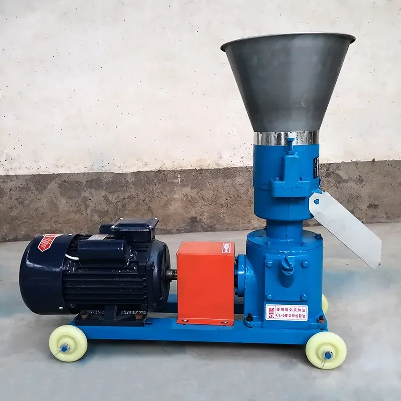 Small feed pellet machine Household chicken, duck, cow, pig, sheep feed machine Breeding equipment Processing pelletizing