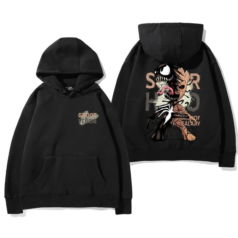 

Venom Collaboration Guardians of the Galaxy Groot Hooded Sweatshirt Men's Sweatshirt Marvel Top Jacket