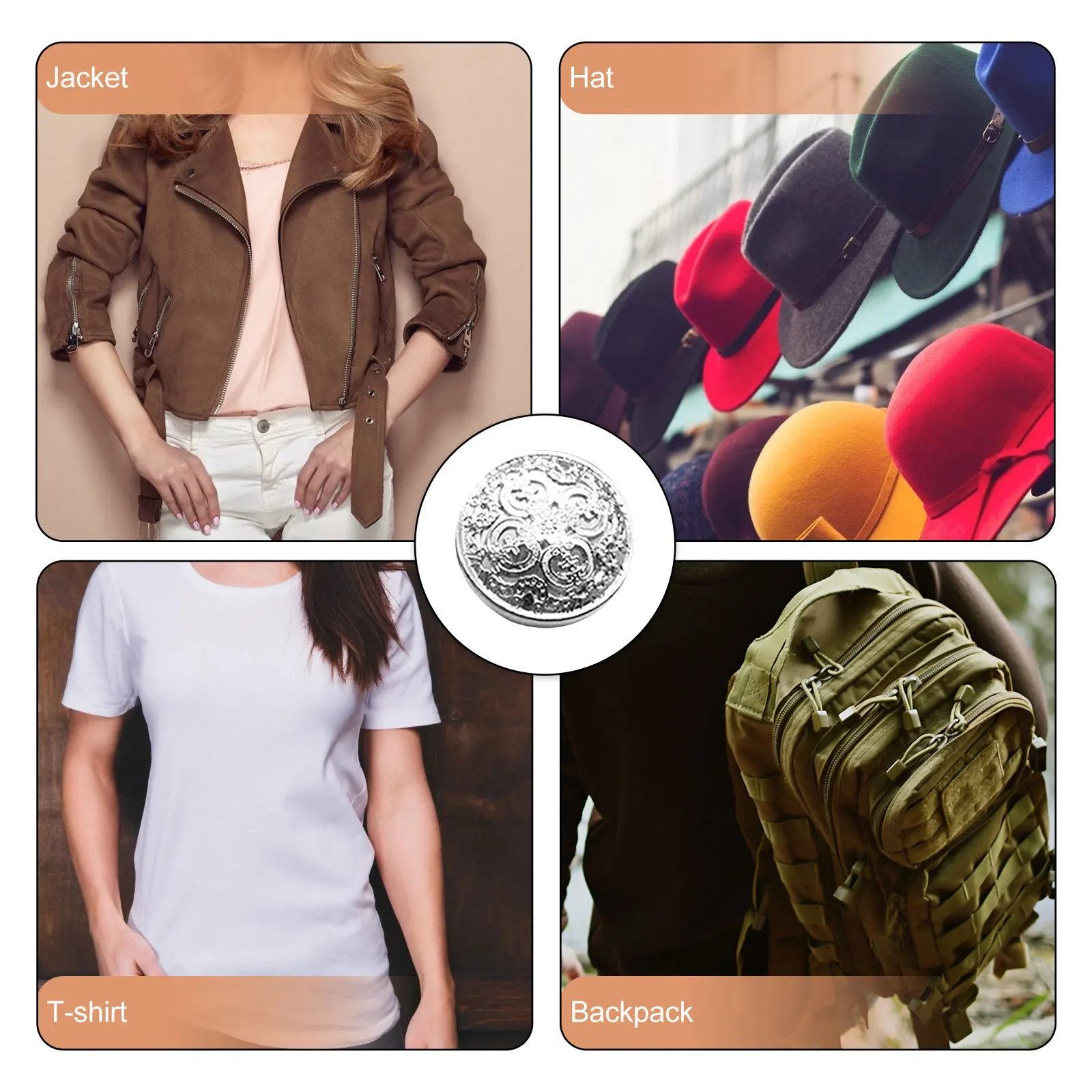 กระดุมโลหะ 30 ชิ้น ขนาด 20 มม. แบบกลวง ป้องกันสนิม ทนทาน สำหรับเสื้อผ้า แจ็คเก็ต หมวก กางเกงยีนส์ งานเย็บปักถักร้อย งานฝีมือ