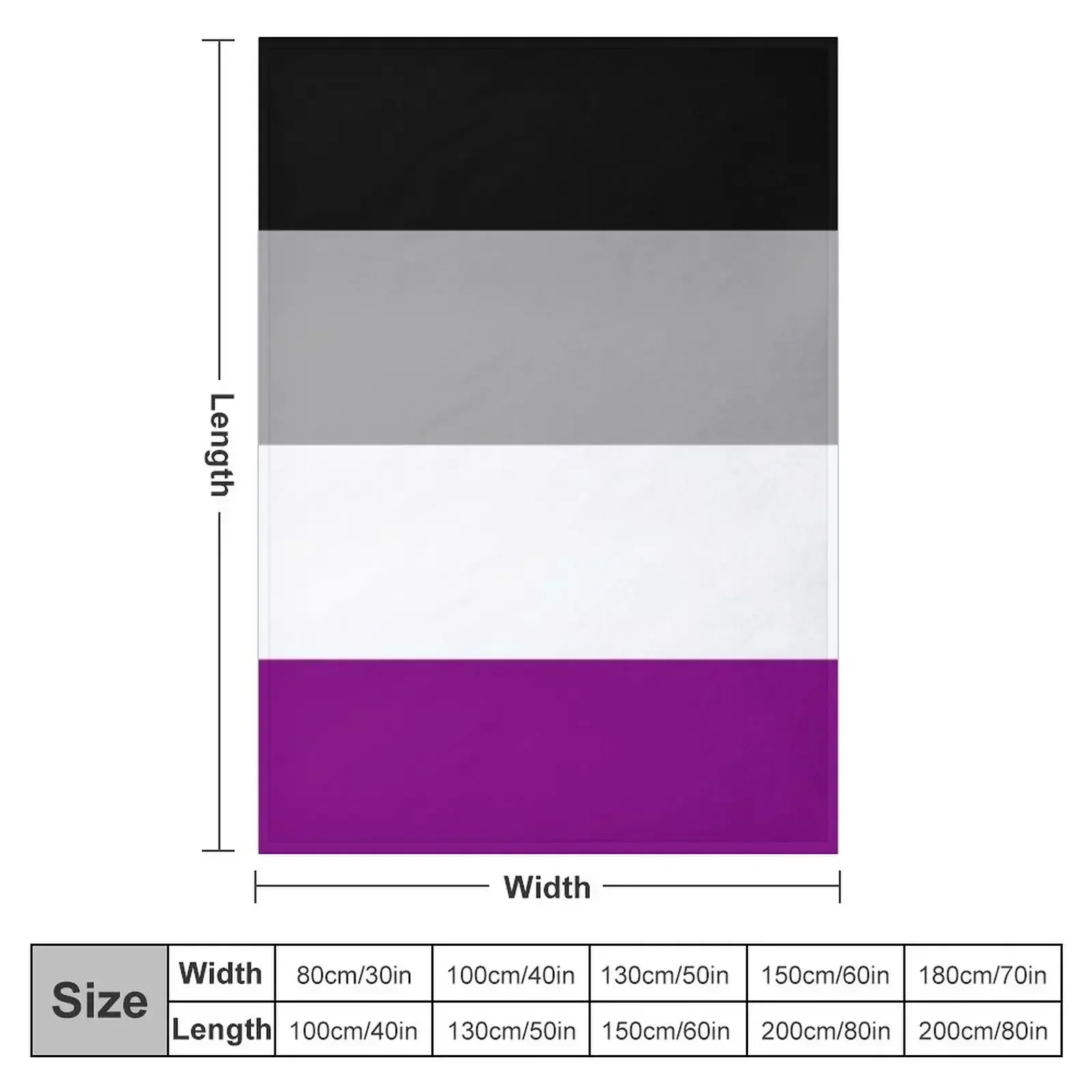 Seamless Repeating Asexual Pride Flag Pattern Throw Blanket blankets and throws anime Thermal Bed Kid'S Vintage Blankets