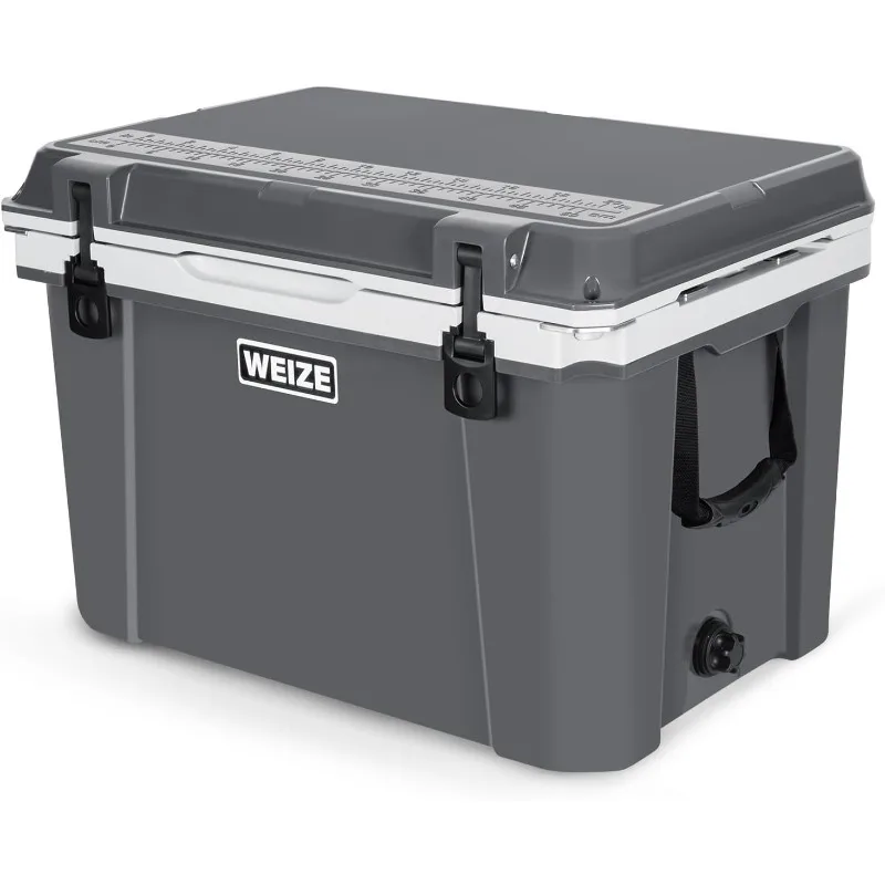 

WEIZE Ultra-Light 55 Quart Hard Cooler Insulated Portable Ice Chest Box with Bottle Opener, Keeps Ice up to 8 Days for Camping