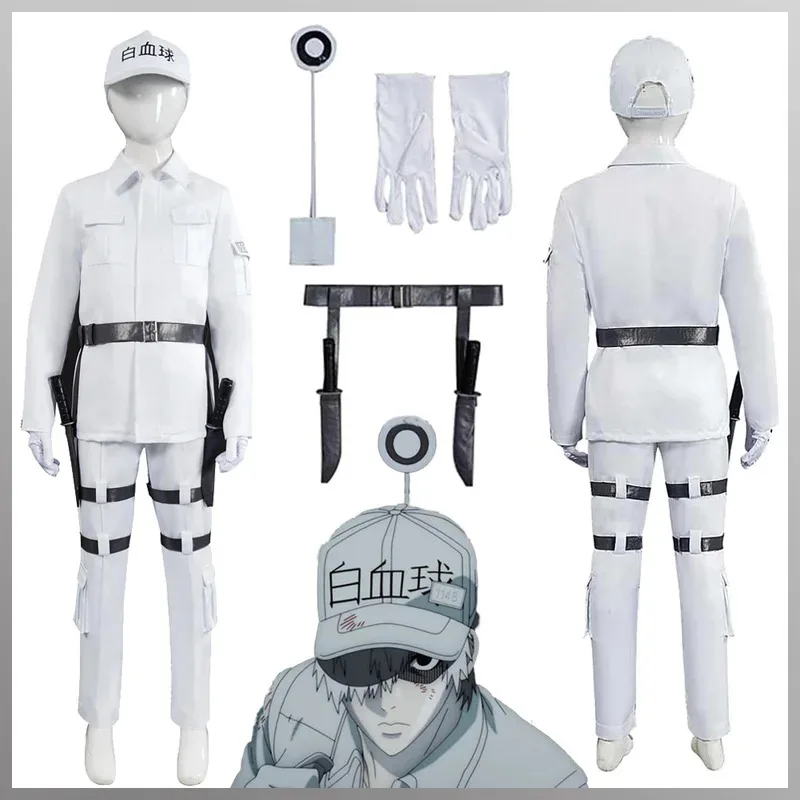 

Маскировка White Blood Cells, косплей, одежда для мальчиков, аниме, рабочий костюм для подростков от 4 до 14 лет, нарядное платье для ролевых игр, праздничная ткань