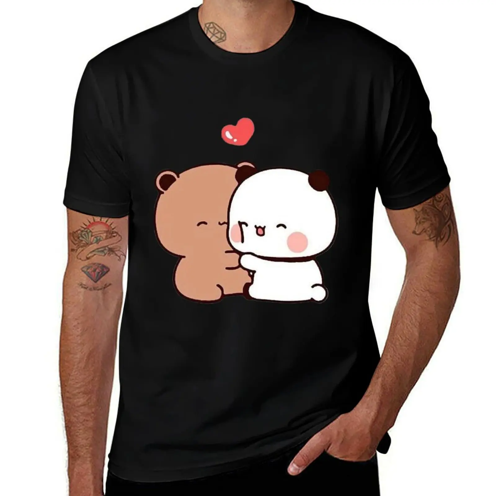 

DuDu Bear and BuBu Panda special moment Active T-Shirt cotton t shirt pack anime t shirts for man