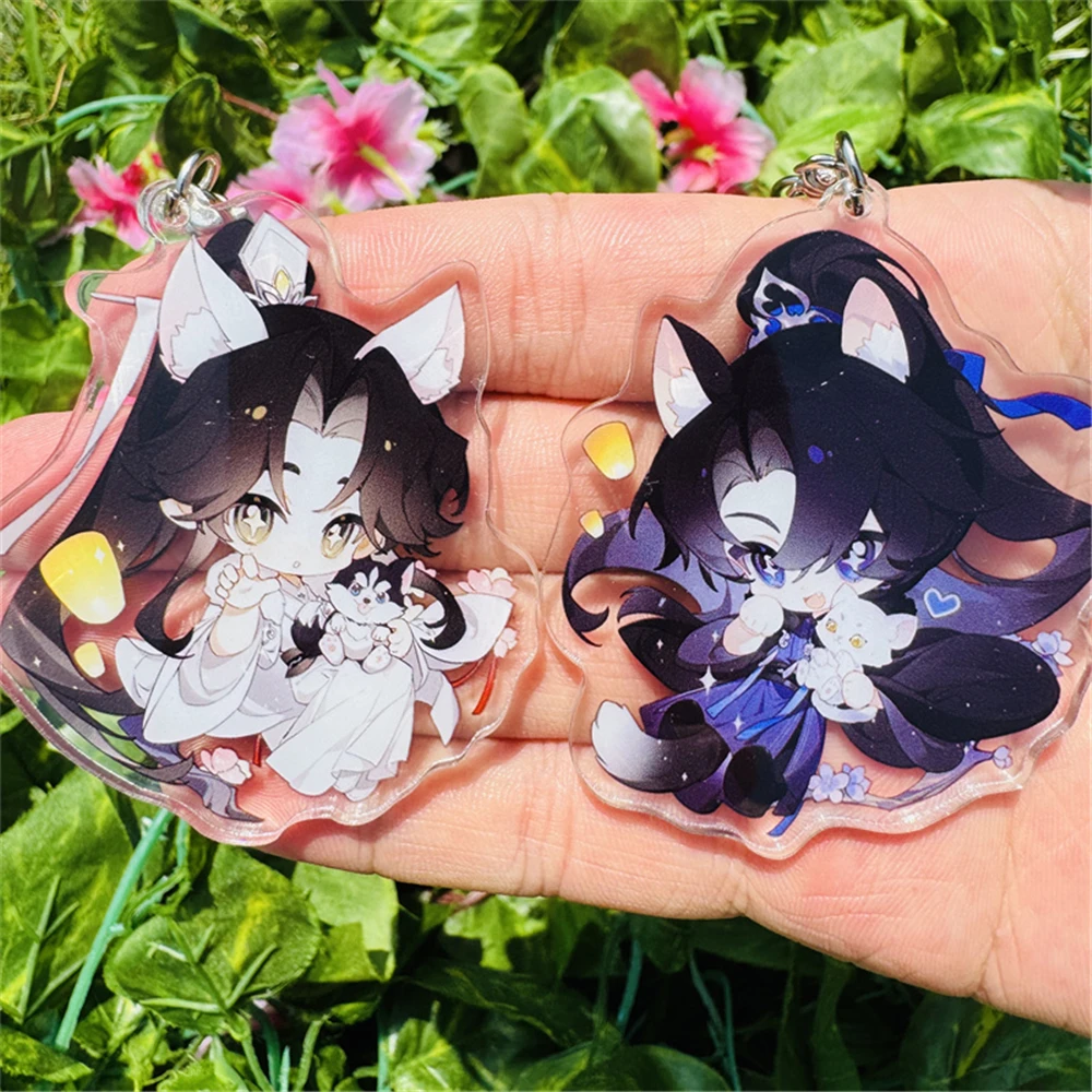 Anime Der Husky und seine weiße Katze Shizun Moran Chuwanning Cosplay Acryl Schlüsselanhänger Zubehör Anhänger Prop Abzeichen Weihnachtsgeschenk