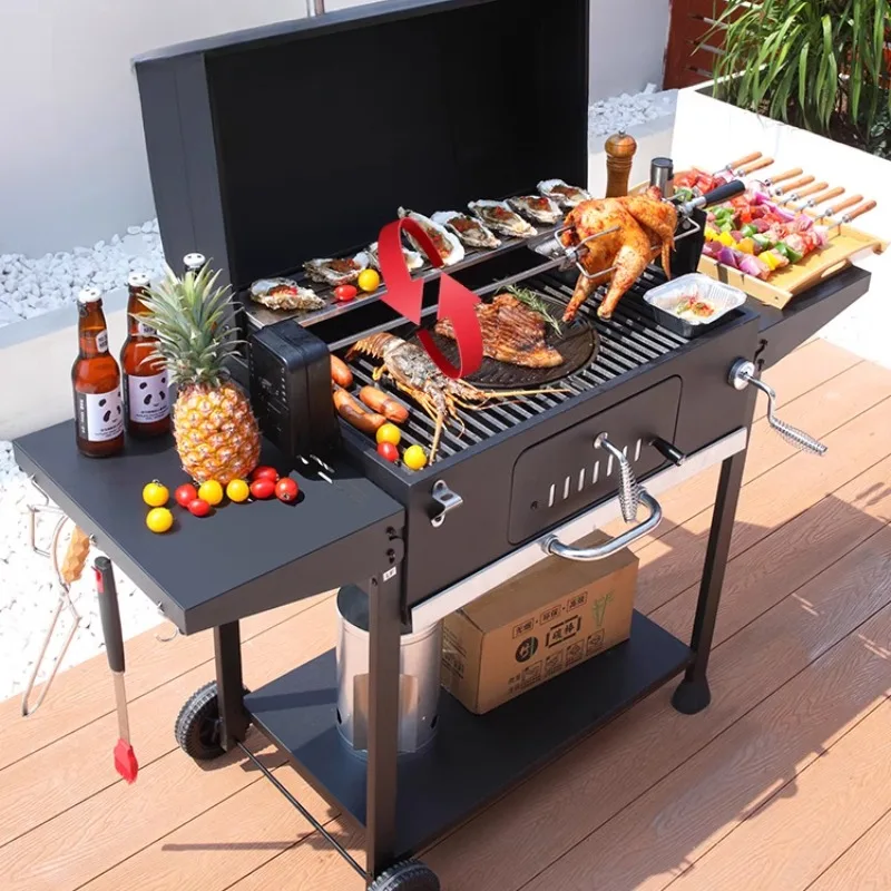 

BBQ Grill Outdoor Charcoal Grill Household Carbon Grill American BBQ Villa Patio