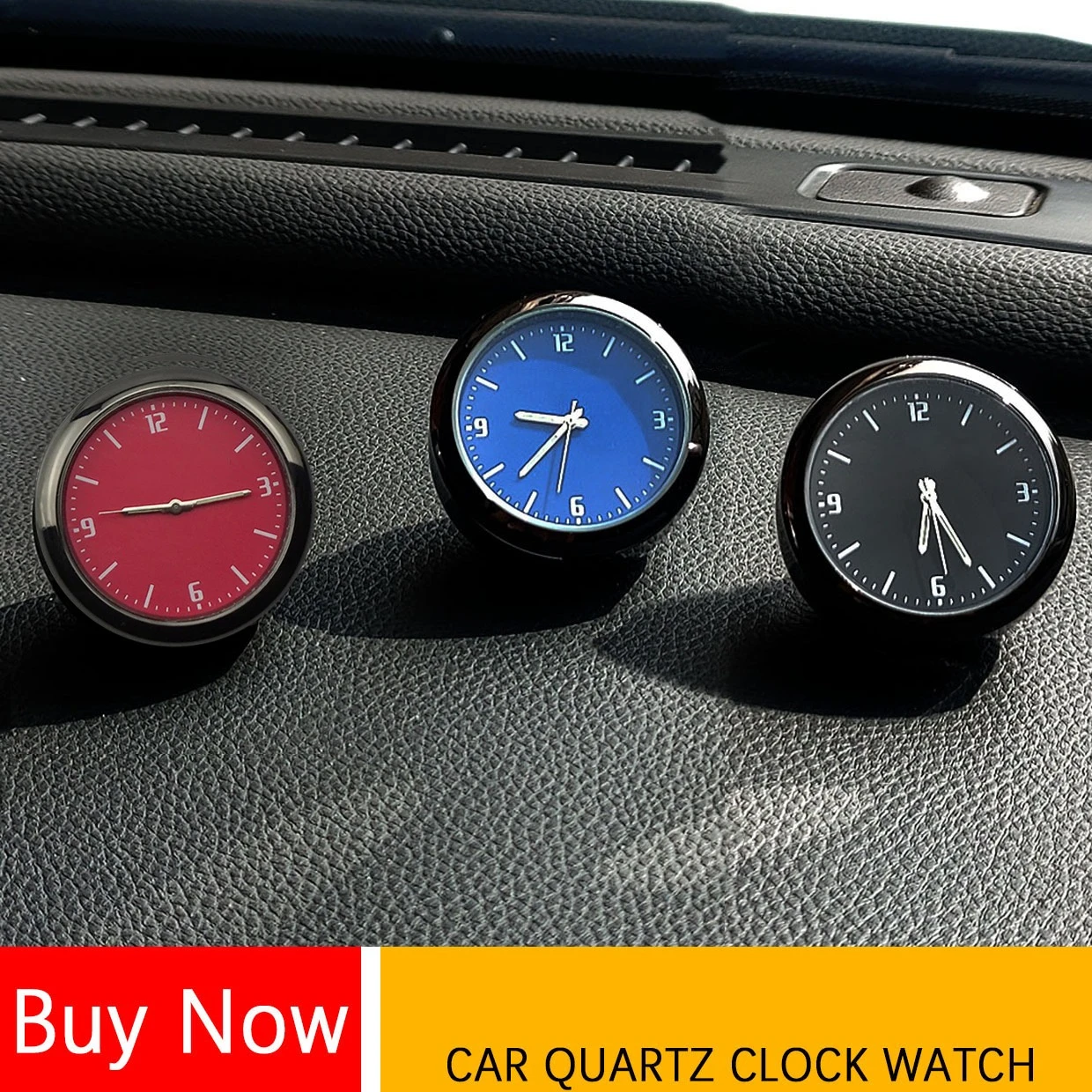 Car Dashboard Clock Waterproof Electronic Quartz Watch Mini Luminous Auto Interior Decoration Stick-On Time Display Accessories