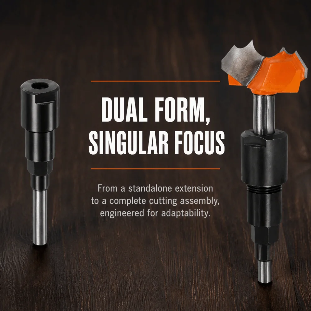 8mm Shank Router Collet Extension Rod Chuck Adapter 8mm to 8mm Converter Milling Cutter Extension CNC Milling Type
