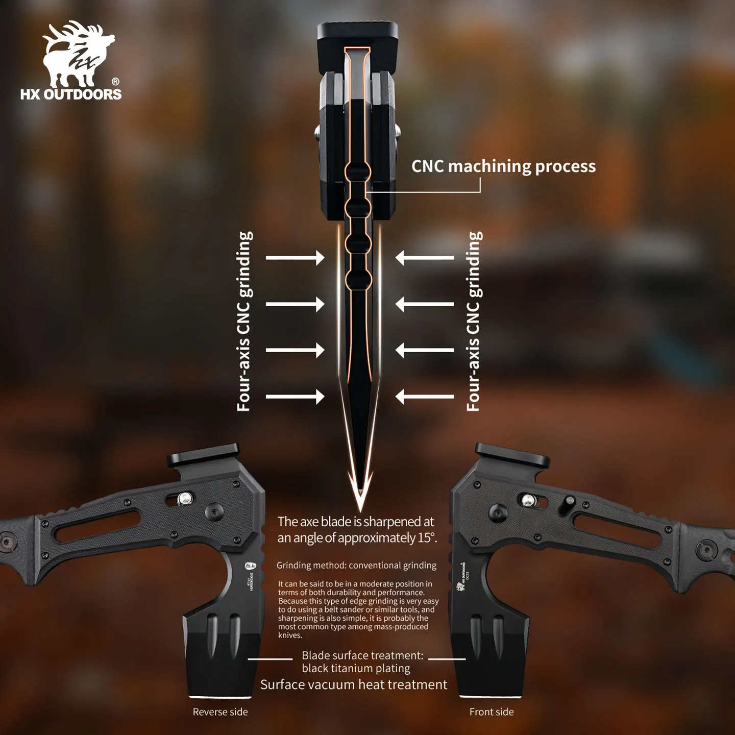 portable outdoor folding axe tool 4