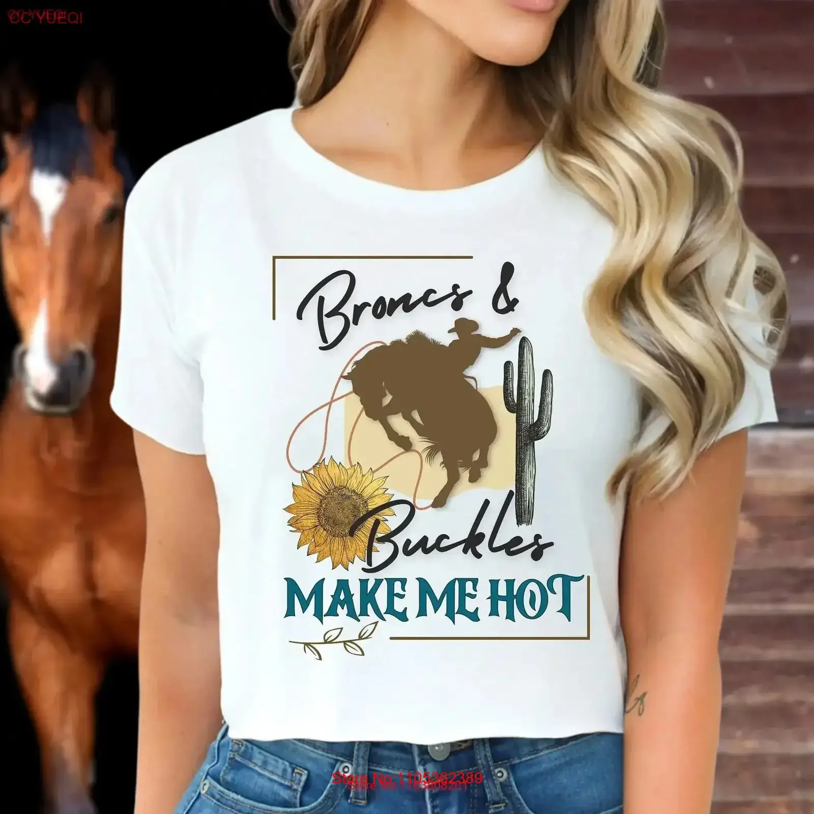 Camiseta Broncs and Buckles, Estilo Vaquera, Rodeo, Buckle Bunny Party, Nashville, Queen Swinger, Hotwife, Haciendo Historia, Vintage
