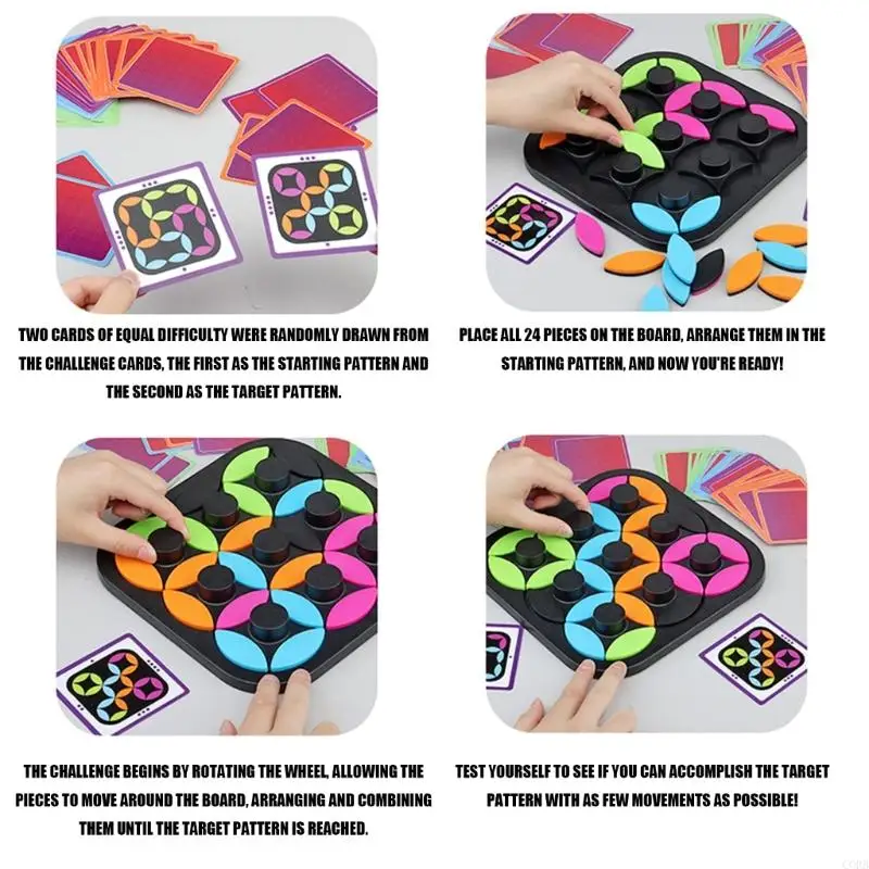 CORB Children Pattern Activity Toy with Task Cards for Children and Table Play