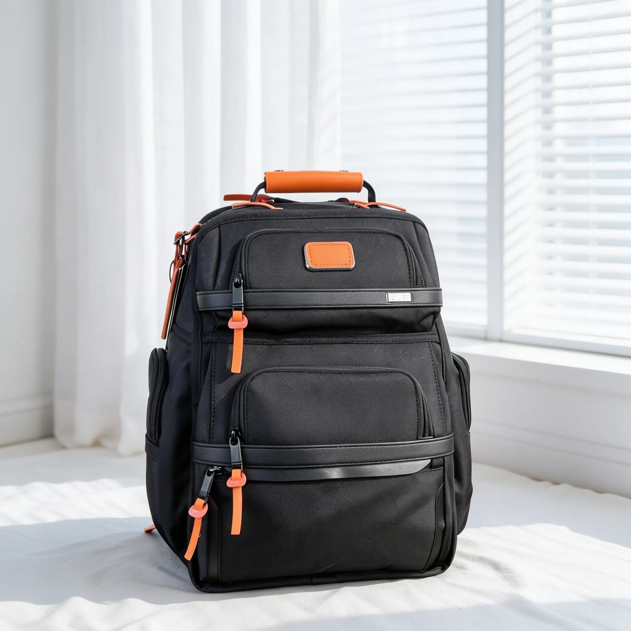 Men's Large Capacity Water Resistant Nylon Daypack, Business Fashion Casual Backpack